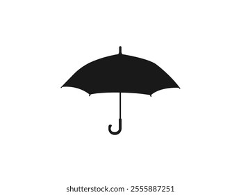 Umbrella icon sign illustration design. vector icon logo design. Open umbrella vline icon design. Stock vector illustration. Vector illustration. Umbrella vector silhouette on white background. 