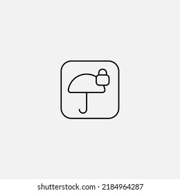 Umbrella icon sign vector,Symbol, logo illustration for web and mobile