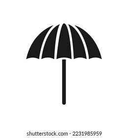 Umbrella icon silhouette 
design template vector illustration