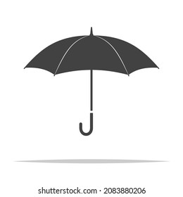 Silución de icono del paraguas vector transparente aislado