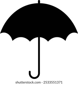 umbrella icon silhouette vector illustration