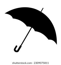 Umbrella icon silhouette. Vector image
