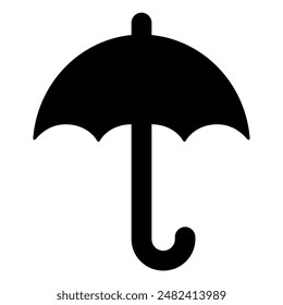 Umbrella icon silhouette. Vector image