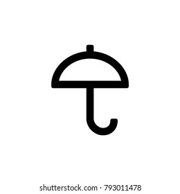 Umbrella icon for simple flat style ui design.