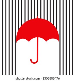 Umbrella icon. Simple illustration. Flat design, vector.