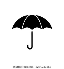 Icono del paraguas. Ilustración simple del icono del vector del paraguas para la web. Símbolo de protección contra la lluvia. Diseño plano.