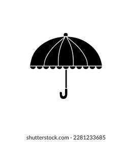 Umbrella icon. Simple illustration of umbrella vector icon for web. Rain protection symbol. Flat design style.