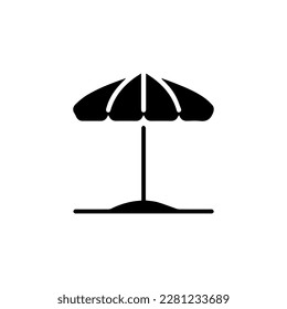 Icono del paraguas. Ilustración simple del icono del vector del paraguas para la web. Símbolo de protección contra la lluvia. Diseño plano.