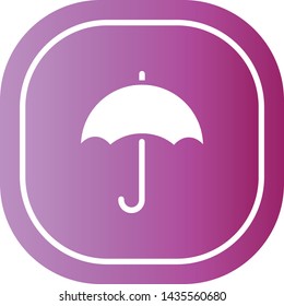 An umbrella  icon . Simple isolated sign . The wheather symbol. Vector .
