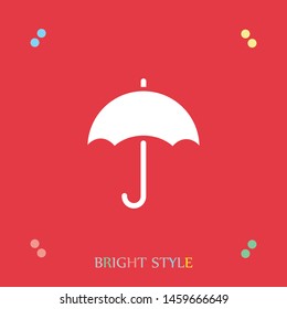 An umbrella icon . Simple isolated sign . The wheather symbol.The symbol of an umbrella. The sign of an umbrella. Vector .