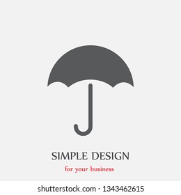 An umbrella  icon . Simple isolated symbol EPS 10. The wheather symbol. Vector illustration .