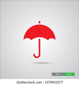 An umbrella  icon . Simple isolated symbol EPS 10. The wheather symbol. Vector .