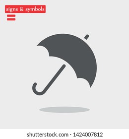 An umbrella  icon . Simple isolated symbol EPS 10. The wheather sign. Vector .