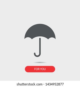 An umbrella  icon . Simple isolated symbol EPS 10. Vector illustration .