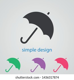 An umbrella  icon . Simple isolated symbol EPS 10. The wheather sign. Vector .