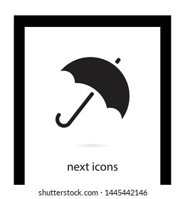 An umbrella icon . Simple isolated symbol EPS 10. The wheather sign. Vector . The symbol of an umbrella. The sign of an umbrella.
