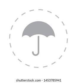 An umbrella icon . Simple isolated symbol EPS 10. The symbol of an umbrella. The sign of an umbrella. Vector illustration .