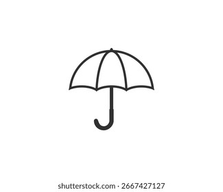 Umbrella icon. simple line umbrella