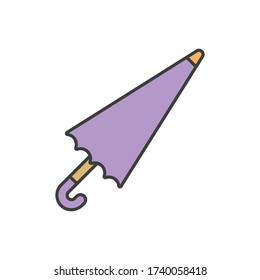 Umbrella icon. Simple outline colored vector of amusement icons for ui and ux, website or mobile application