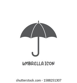 Umbrella icon simple silhouette flat style vector illustration on white background.