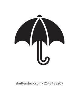 Schirm-Symbol. Einfaches Vektorzeichen.