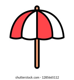 Umbrella icon. Single high quality umbrella related icon. Isolated umbrella symbols in white background. 