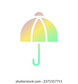 Umbrella icon solid gradient purple yellow green summer beach illustration vector element and symbol perfect.