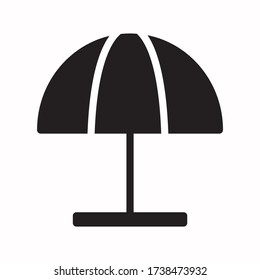 Umbrella Icon Solid Style. Summer Icon.