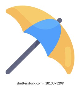 Estilo del icono del paraguas, vector modificable de la banda ancha 