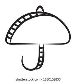 Umbrella icon style, editable vector of brolly 