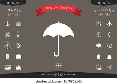 Umbrella icon symbol