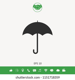 Umbrella icon symbol