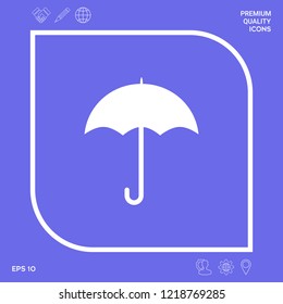 Umbrella icon symbol. Graphic elements for your design