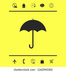 Umbrella icon symbol. Graphic elements for your design