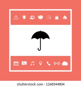 Umbrella icon symbol. Graphic elements for your design