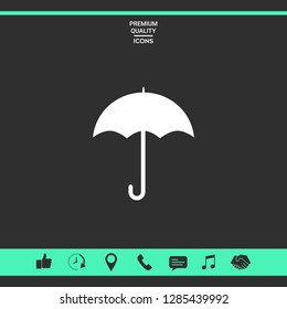 Umbrella icon symbol. Graphic elements for your design
