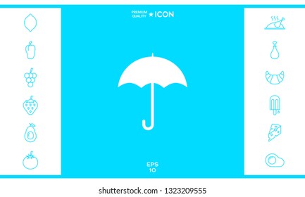 Umbrella icon symbol. Graphic elements for your design