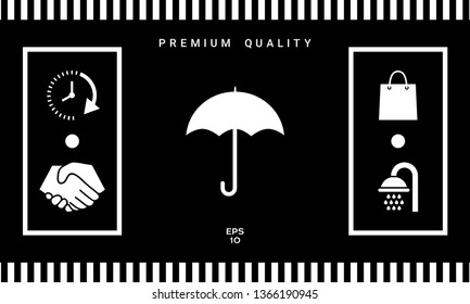 Umbrella icon symbol. Graphic elements for your design