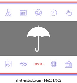 Umbrella icon symbol. Graphic elements for your design