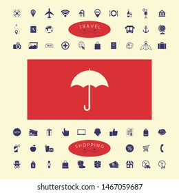 Umbrella icon symbol. Graphic elements for your design