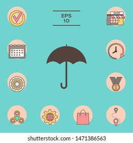 Umbrella icon symbol. Graphic elements for your design