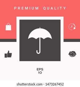 Umbrella icon symbol. Graphic elements for your design