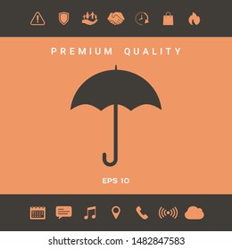 Umbrella icon symbol. Graphic elements for your design
