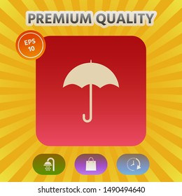 Umbrella icon symbol. Graphic elements for your design