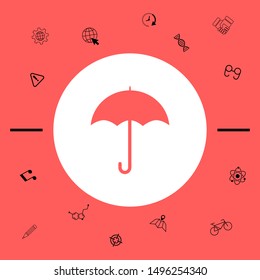 Umbrella icon symbol. Graphic elements for your design