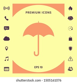 Umbrella icon symbol. Graphic elements for your design