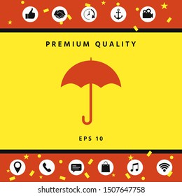 Umbrella icon symbol. Graphic elements for your design