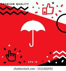 Umbrella icon symbol. Graphic elements for your design