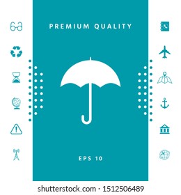 Umbrella icon symbol. Graphic elements for your design