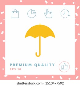 Umbrella icon symbol. Graphic elements for your design